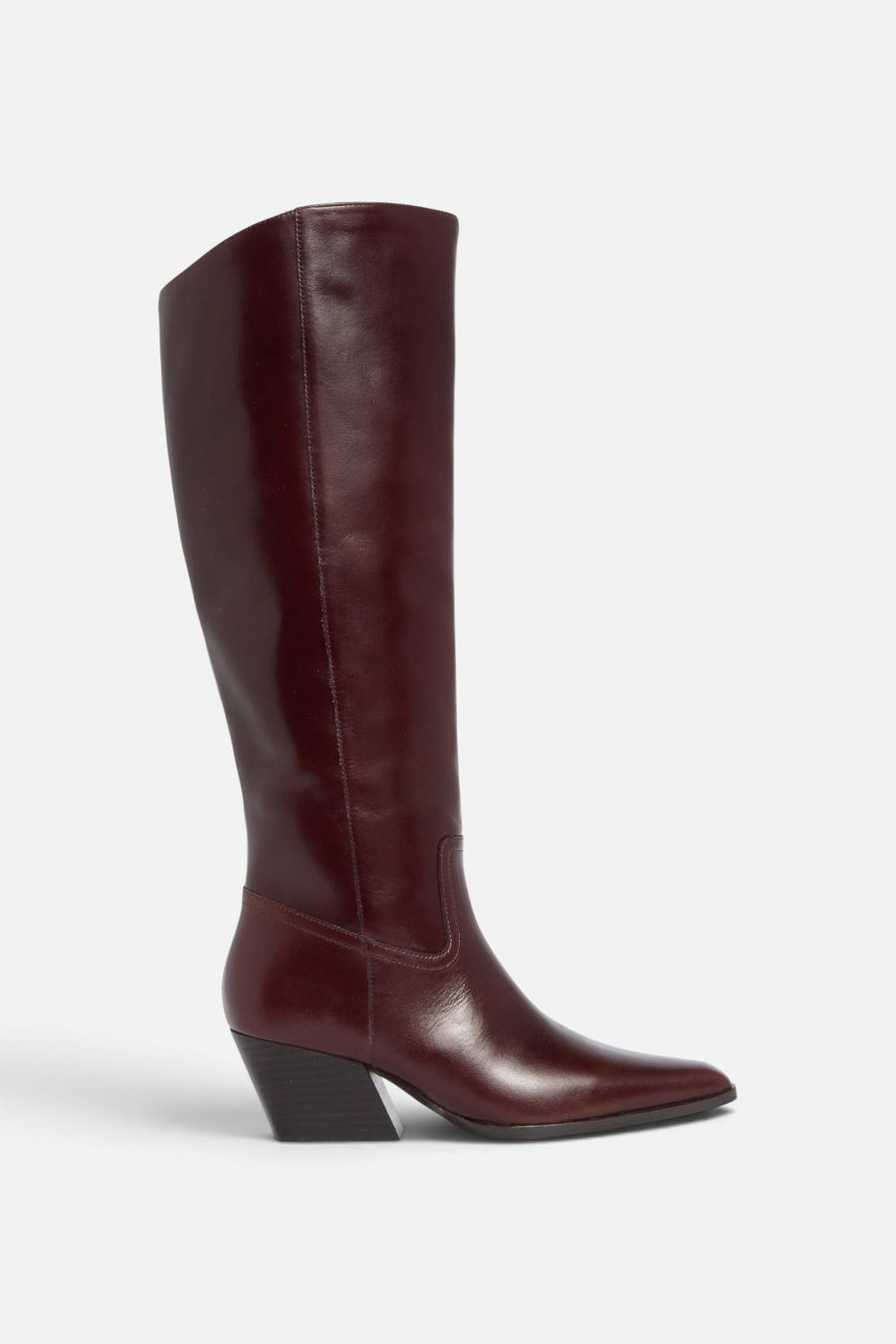 Steve Madden Rodessa leather knee-high boot in burgundy, alternate view 3