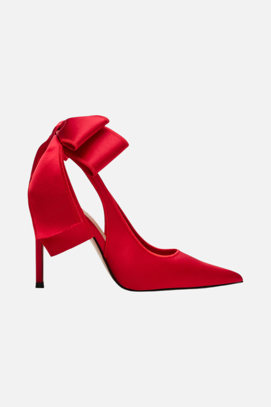 Steve Madden Teacup Heel in Red Satin