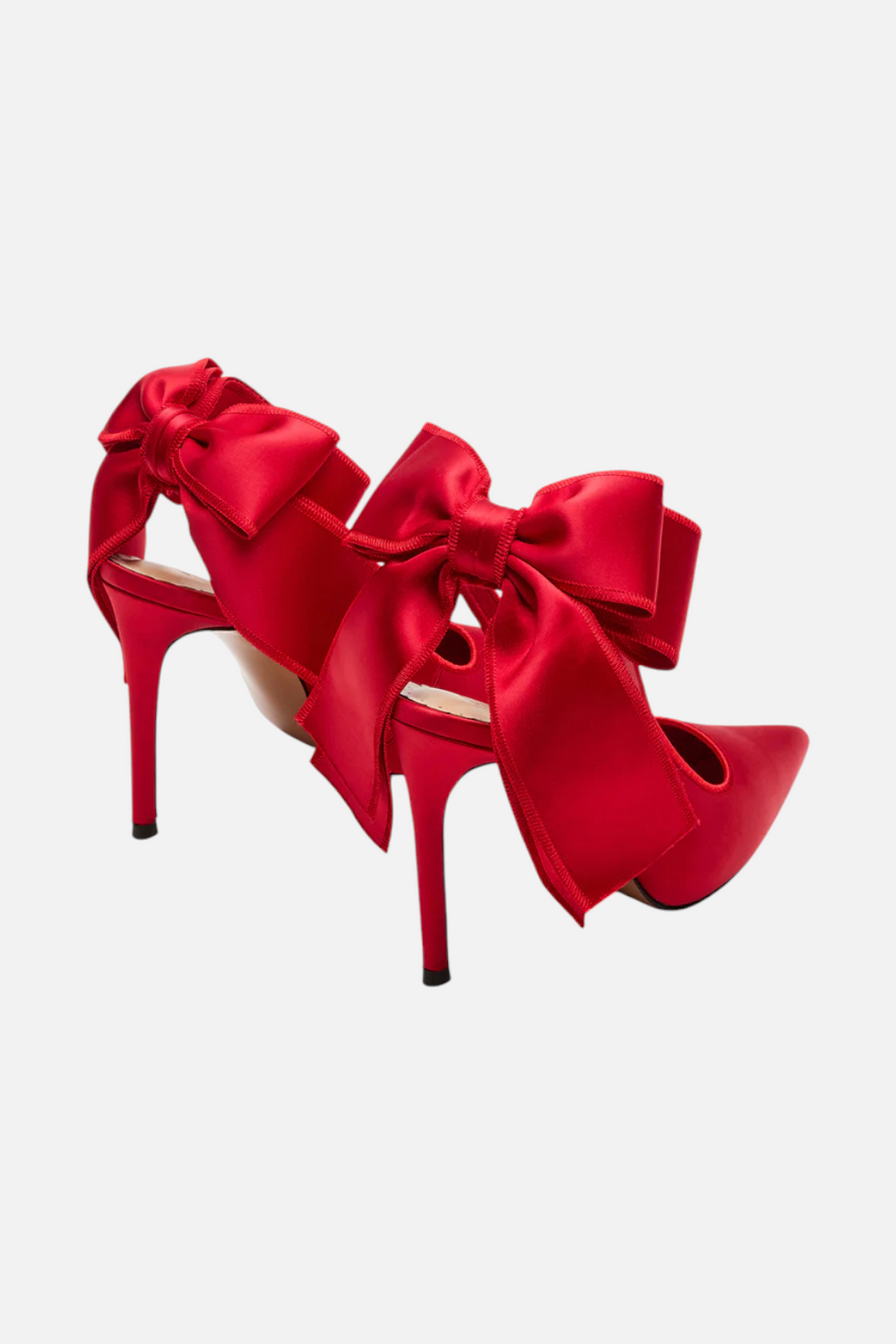 Steve Madden Teacup Heel in Red Satin