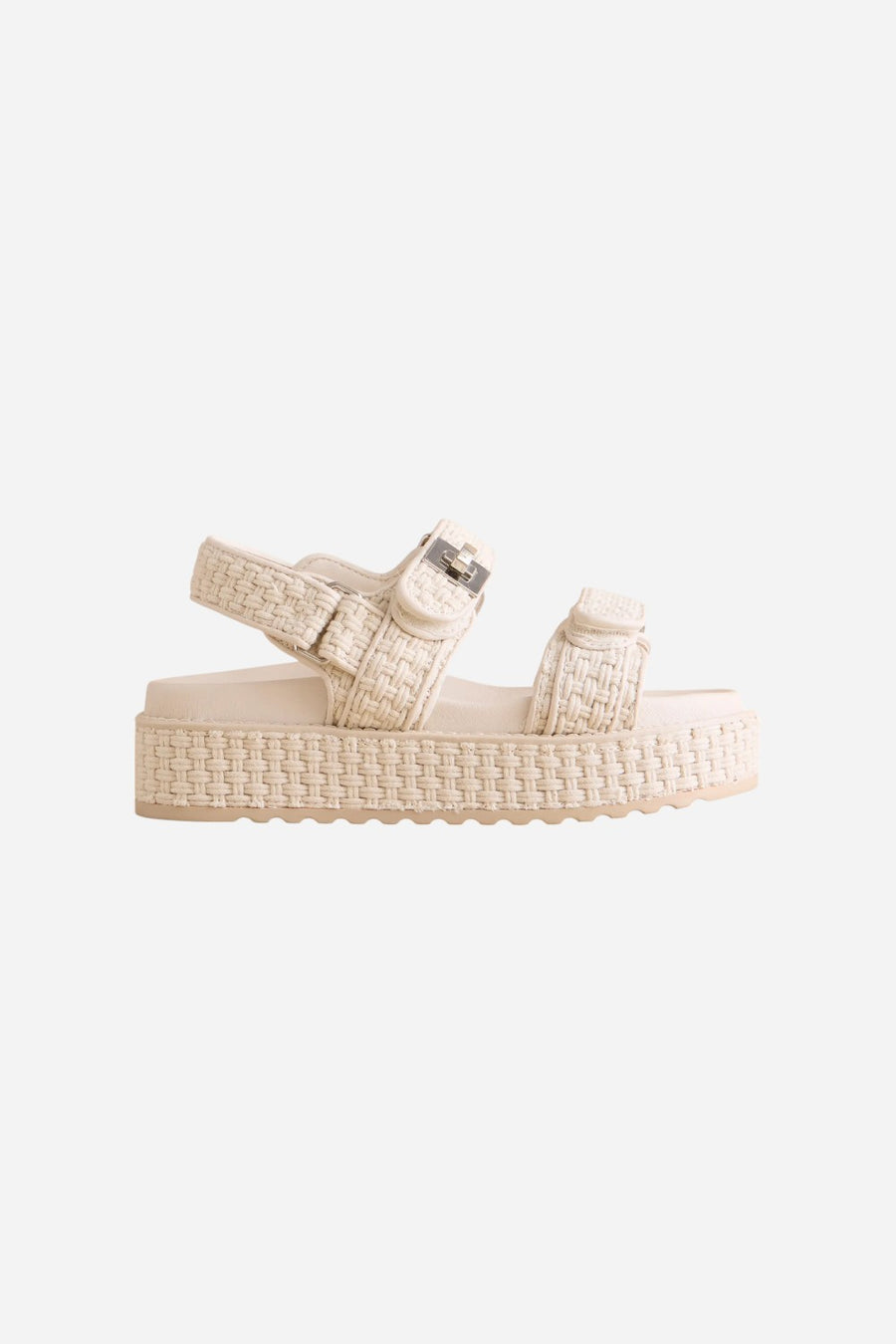 Steve Madden Bigmona Flatform in Bone Woven