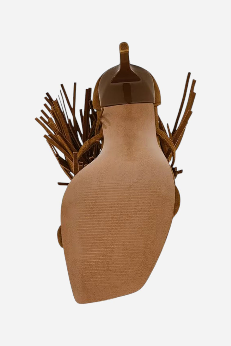 Steve Madden Fringzy Suede Dress Sandal in Chestnut