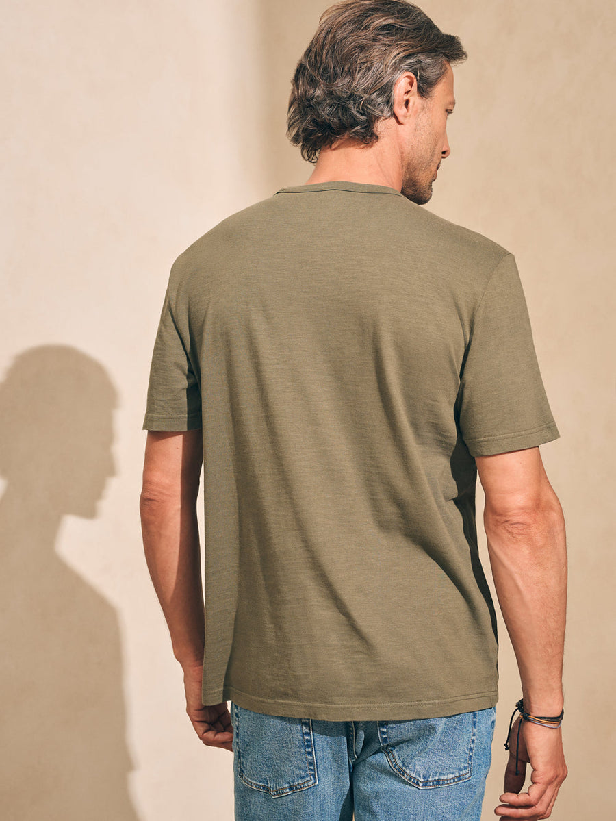 Faherty Sunwashed Tee in Olive