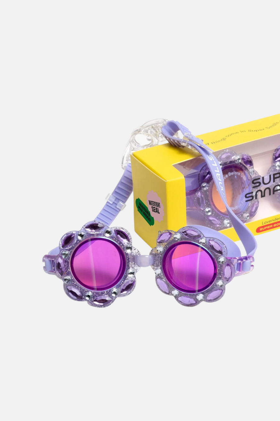 Super Smalls Lavender Haze Swim Goggles – front view