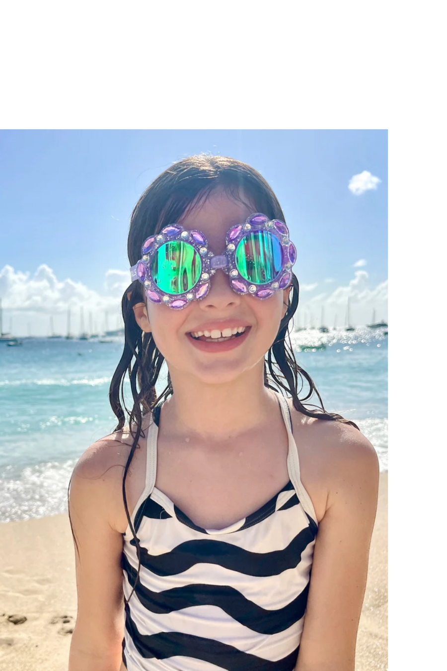 Super Smalls Lavender Haze Swim Goggles – back view