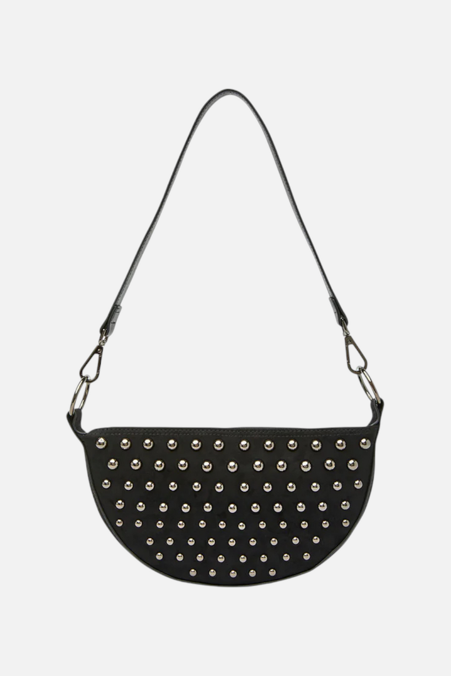 Think Royln Superstar Black Handbag with Silver Studs