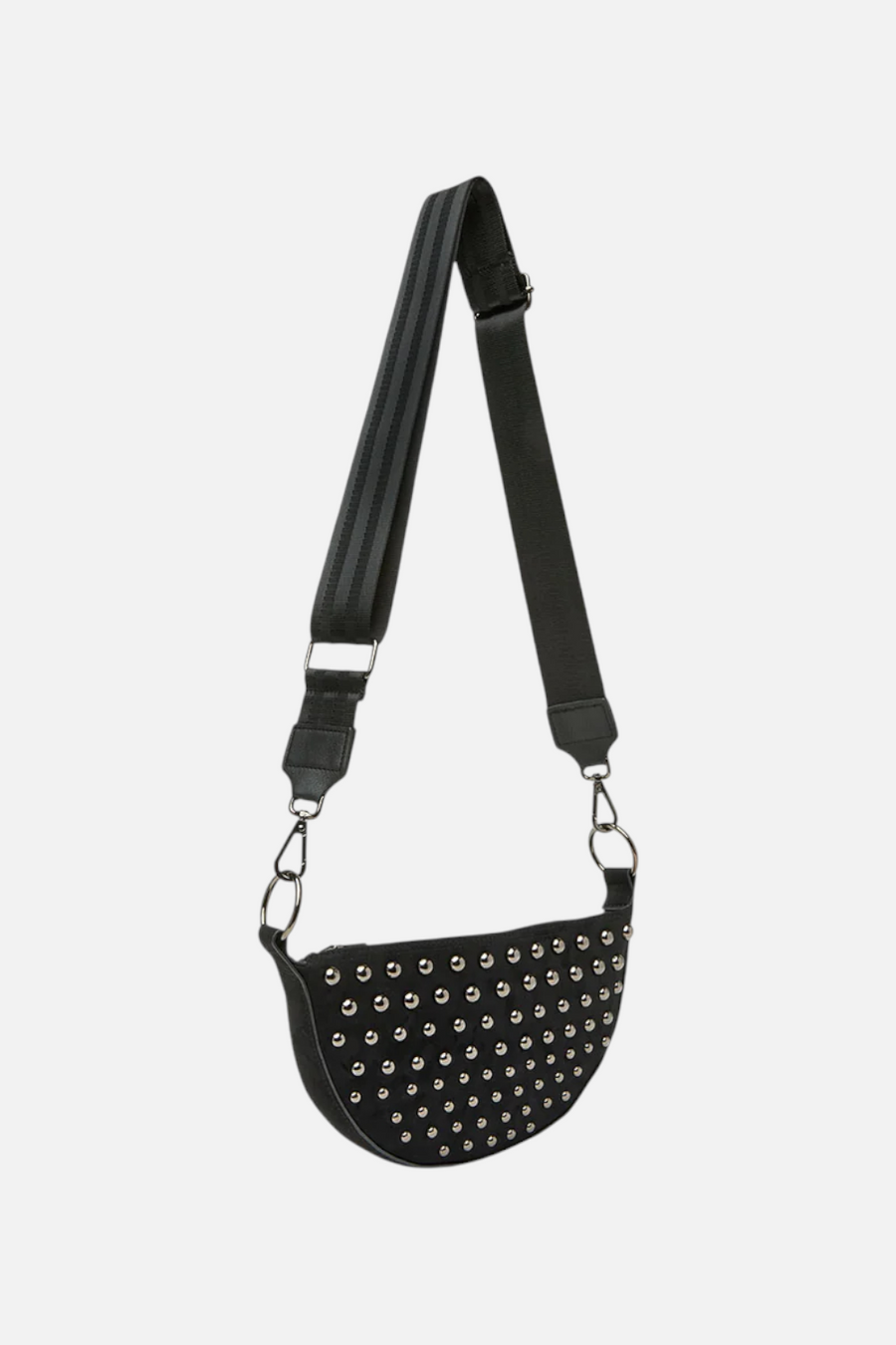 Think Royln Superstar Black Handbag with Silver Studs