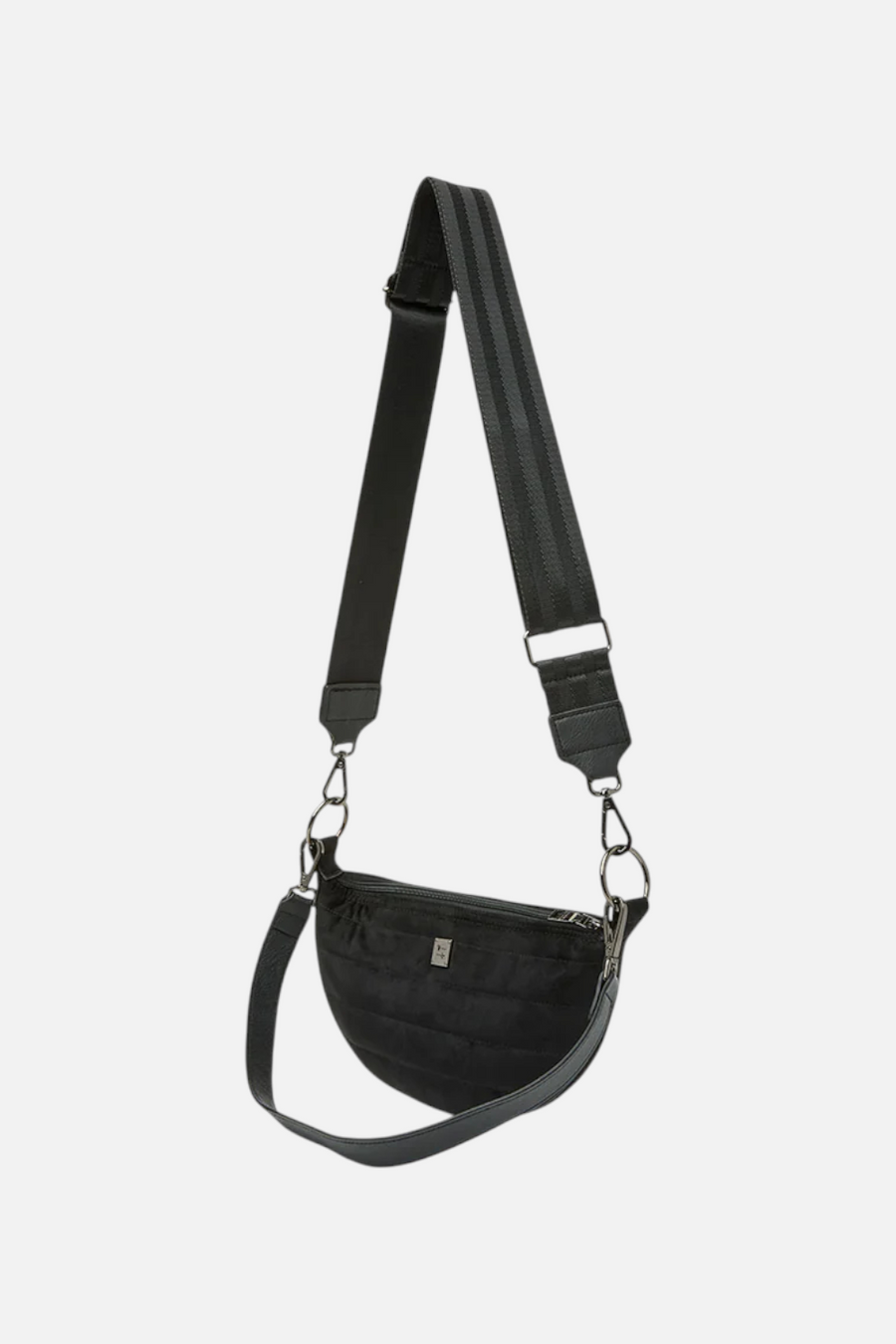 Think Royln Superstar Black Handbag with Silver Studs