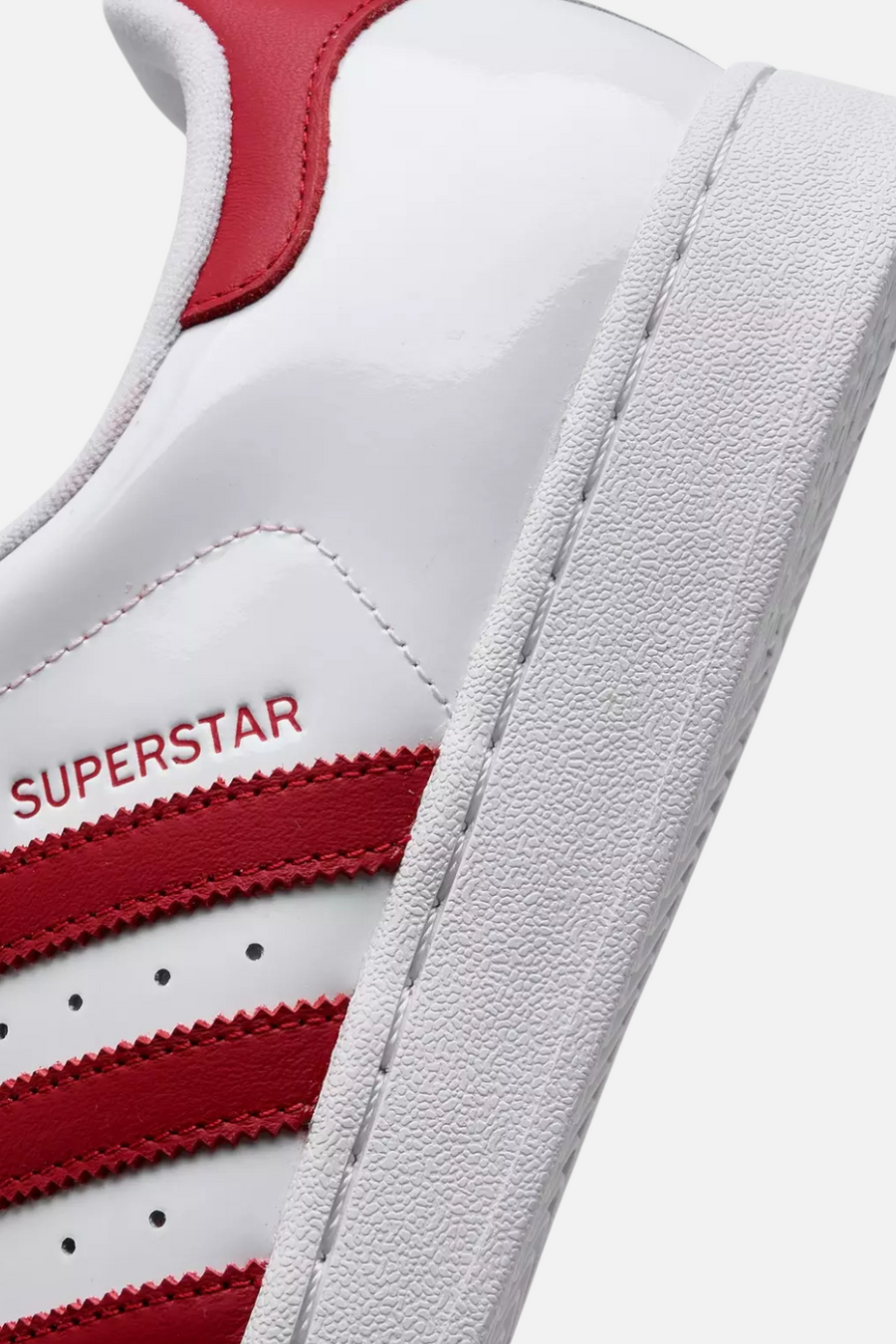 Men's Adidas Superstar II Patent Leather Sneakers in Victory Red
