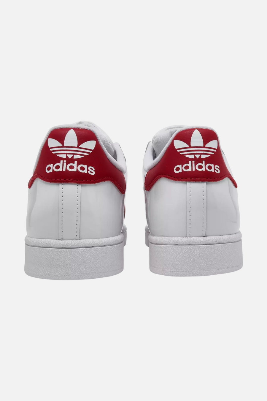 Men's Adidas Superstar II Patent Leather Sneakers in Victory Red