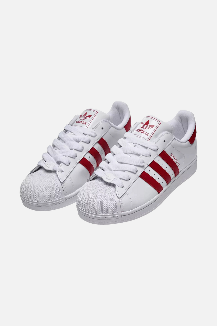 Men's Adidas Superstar II Patent Leather Sneakers in Victory Red