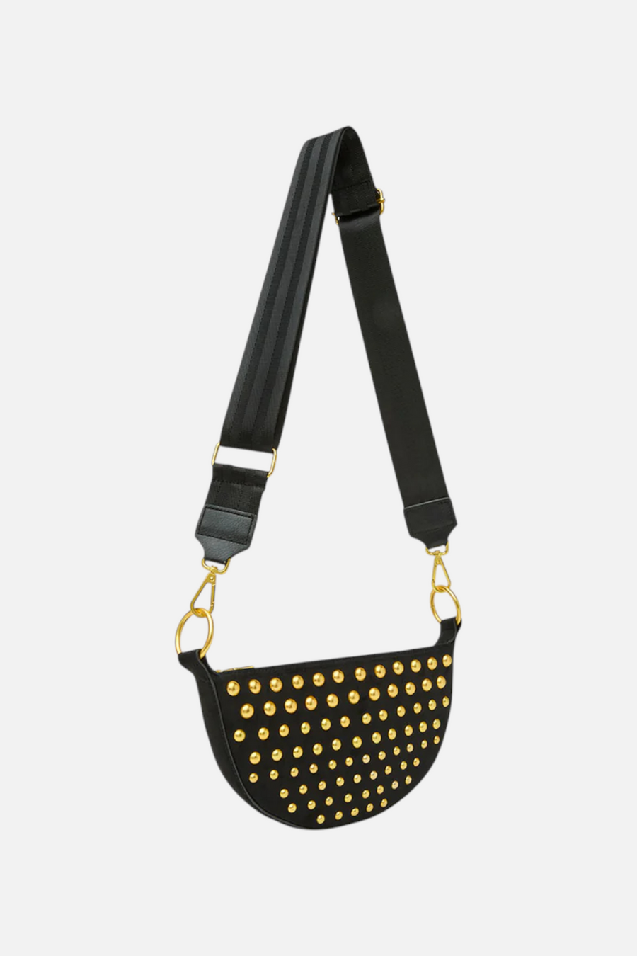 Think Royln Superstar Handbag in Black with Gold Studs