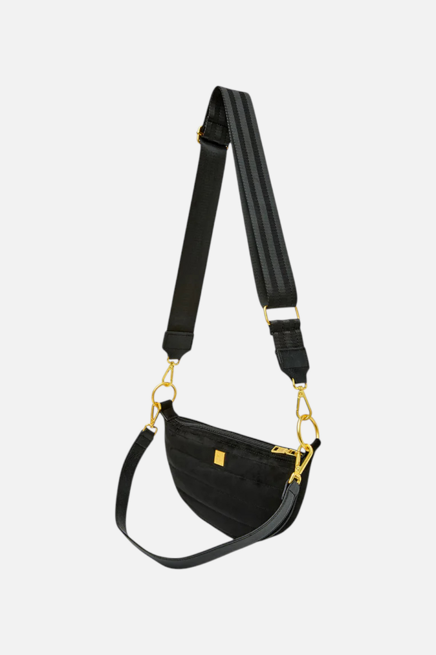 Think Royln Superstar Handbag in Black with Gold Studs