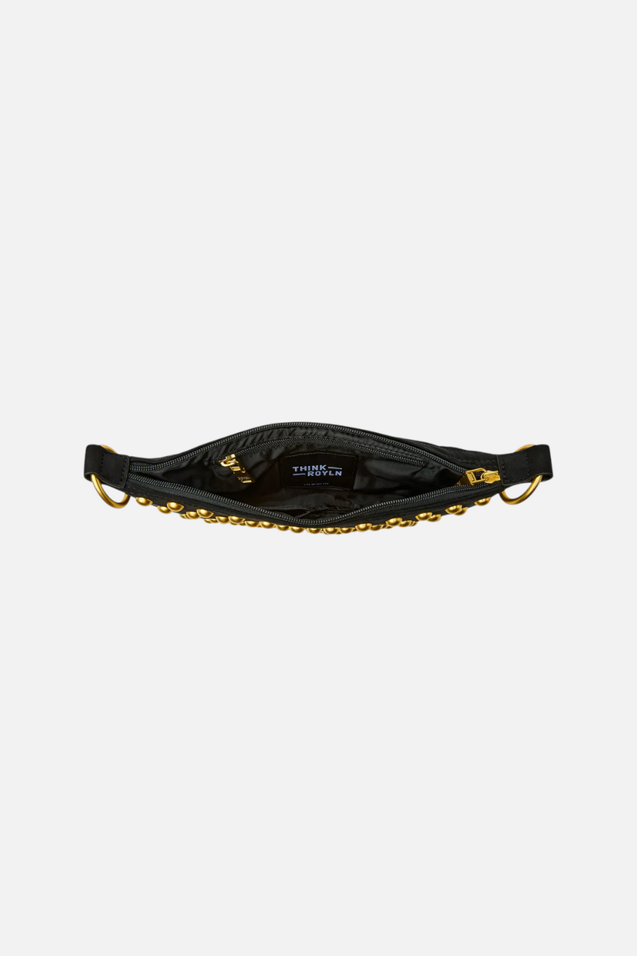 Think Royln Superstar Handbag in Black with Gold Studs