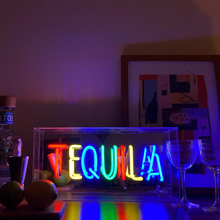 Locomocean 'Tequila' Acrylic Box Neon Sign