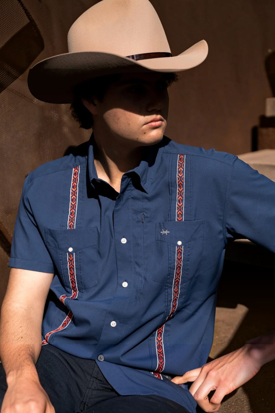 Texas Standard Guayabera Libre Short Sleeve Shirt in Libertad