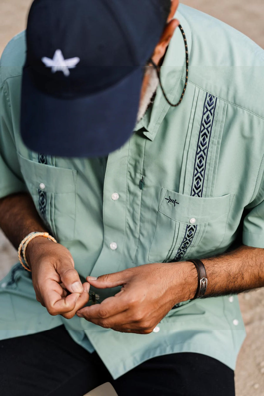 Texas Standard Guayabera Libre Short Sleeve Shirt in Marea