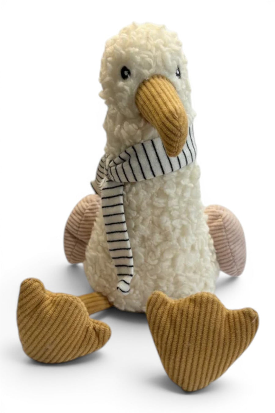 The Little Dog Laughed Nancy seagull plush toy, front view.