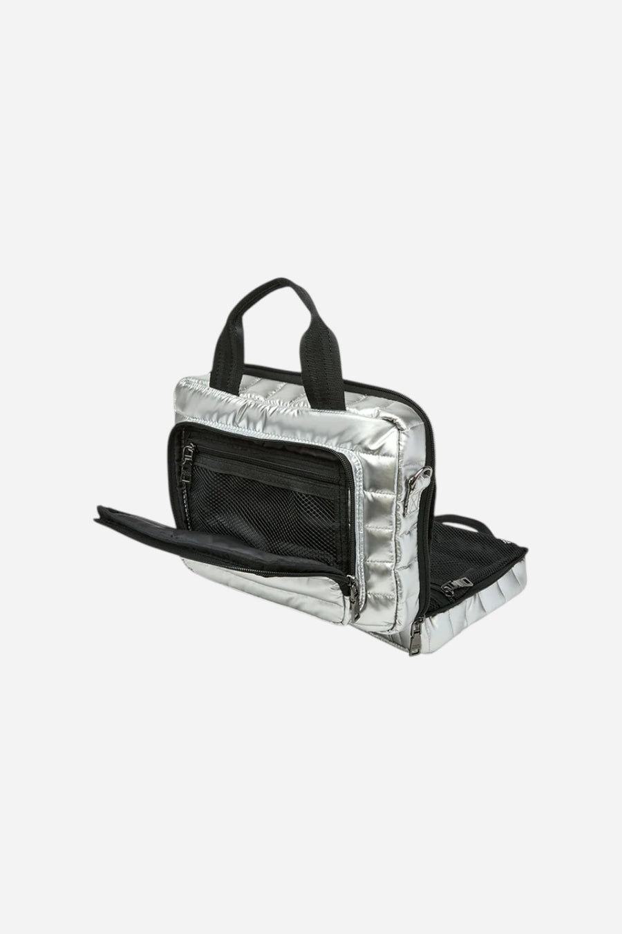 Think Royln Stowaway Toiletry Case in Pearl Silver