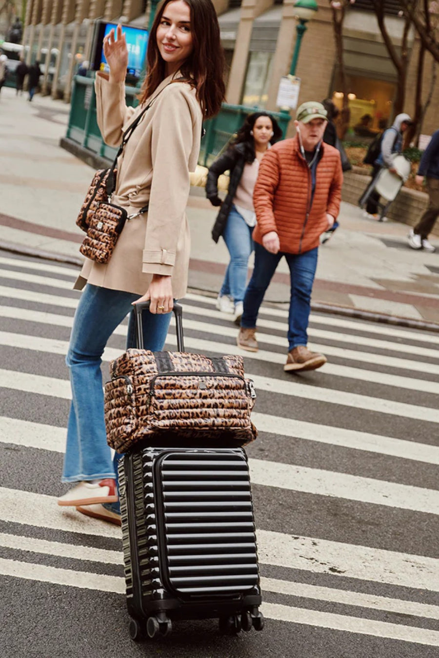 Think Royln Voyager Travel Bag in Pearl Leopard