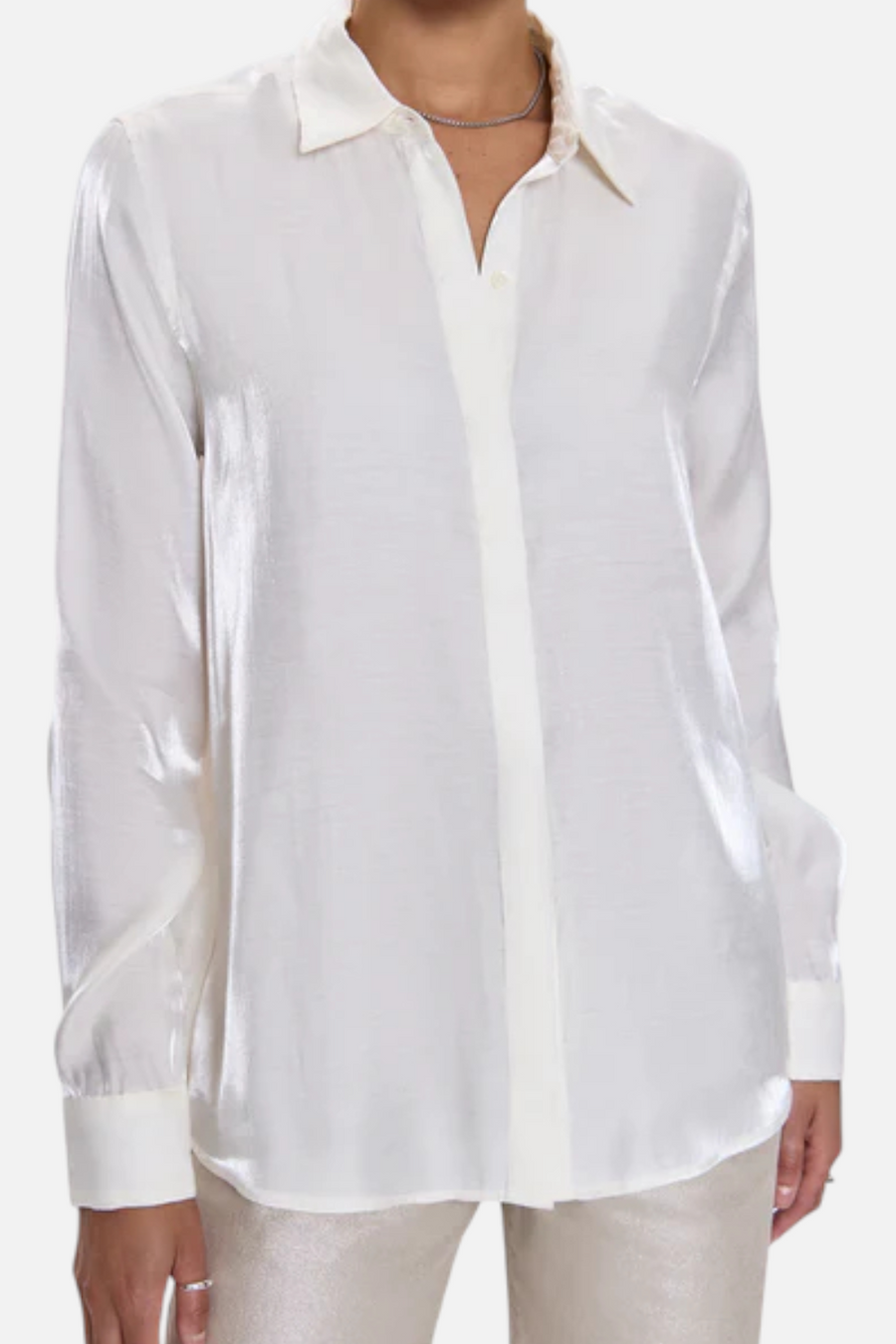 Pistola Tilda Long Sleeve Button Up in Ecru