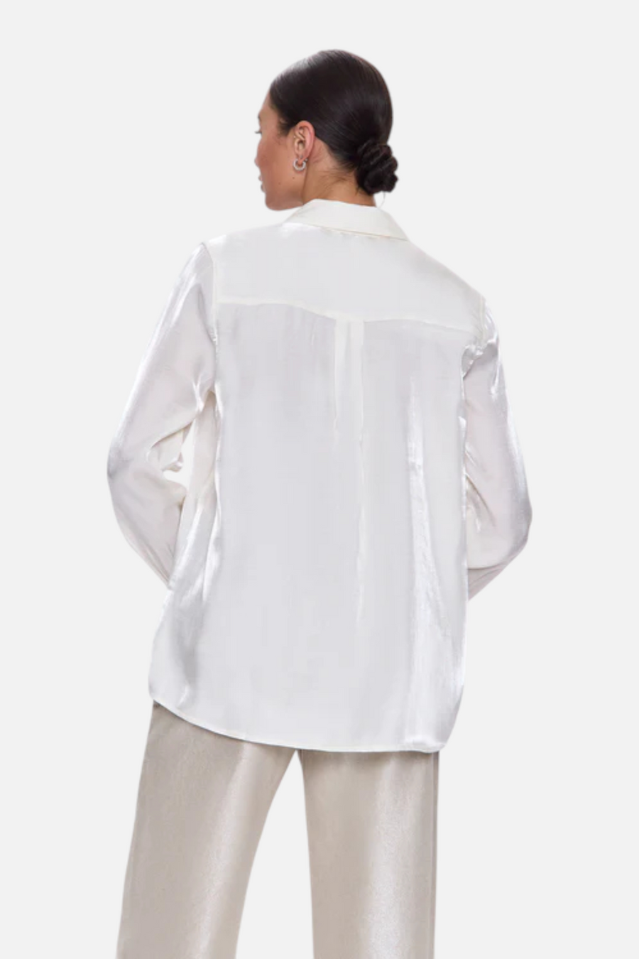 Pistola Tilda Long Sleeve Button Up in Ecru