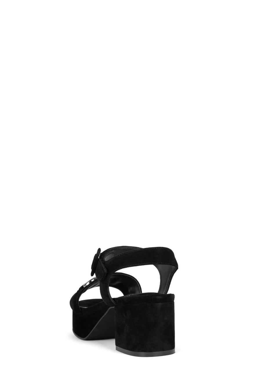 Jeffrey Campbell Timeless Platform Sandal in Black Suede Silver