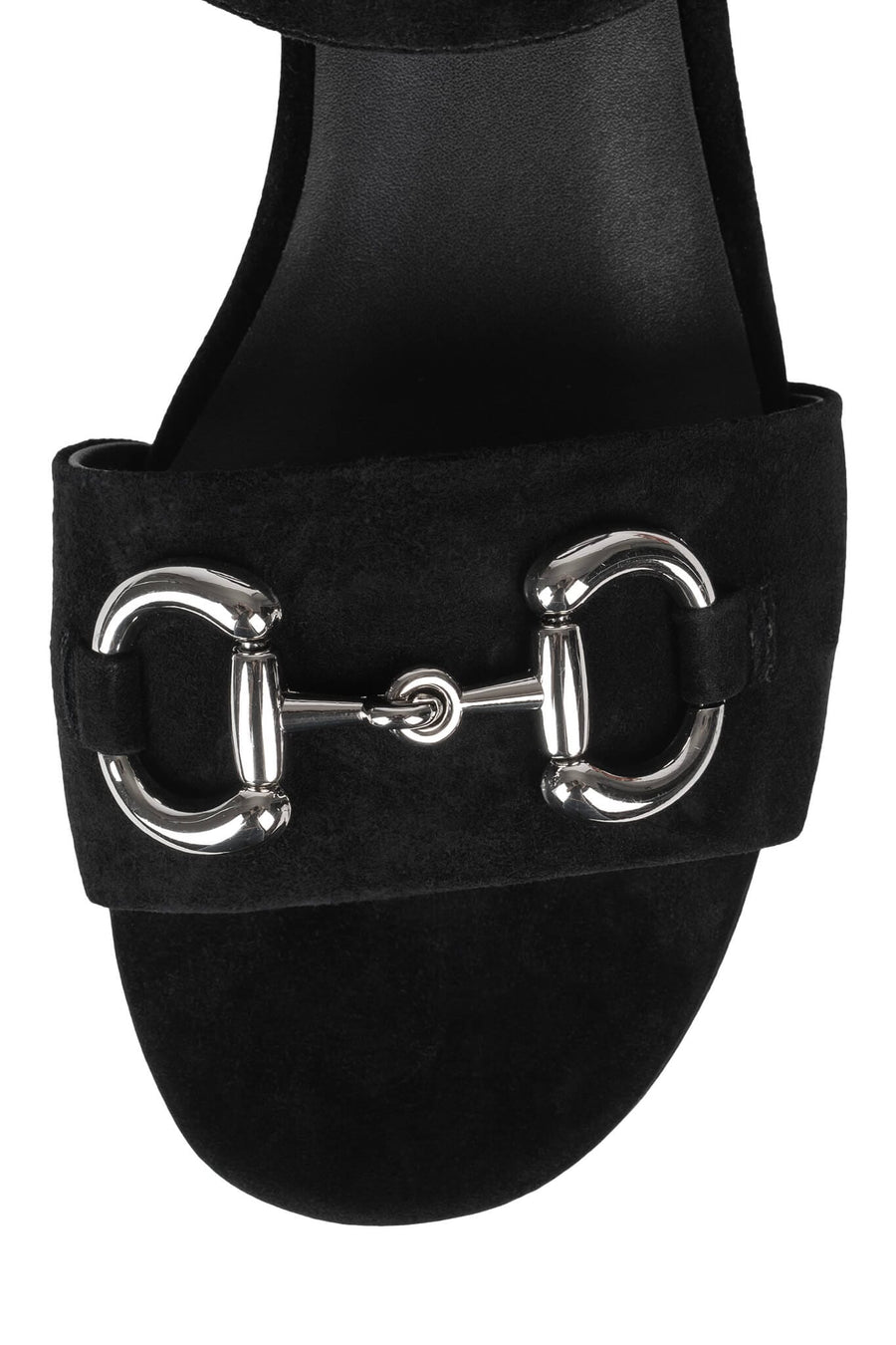 Jeffrey Campbell Timeless Platform Sandal in Black Suede Silver