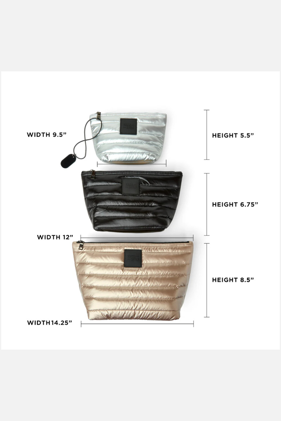 Think Royln Travel Trio Cashmere, Silver, & Black