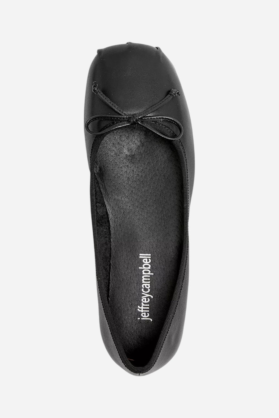Jeffrey Campbell Tutu Ballet Flat in Black Satin