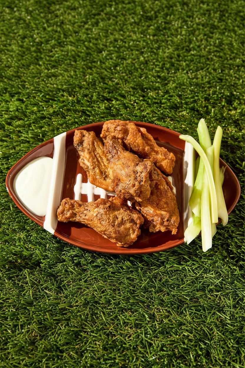 Two's Company Football Sectional Serving Platter