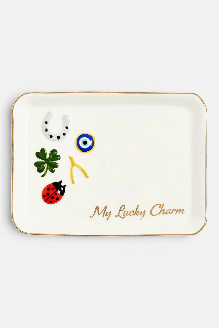 Two's Company Lucky Charm Decorative Tray