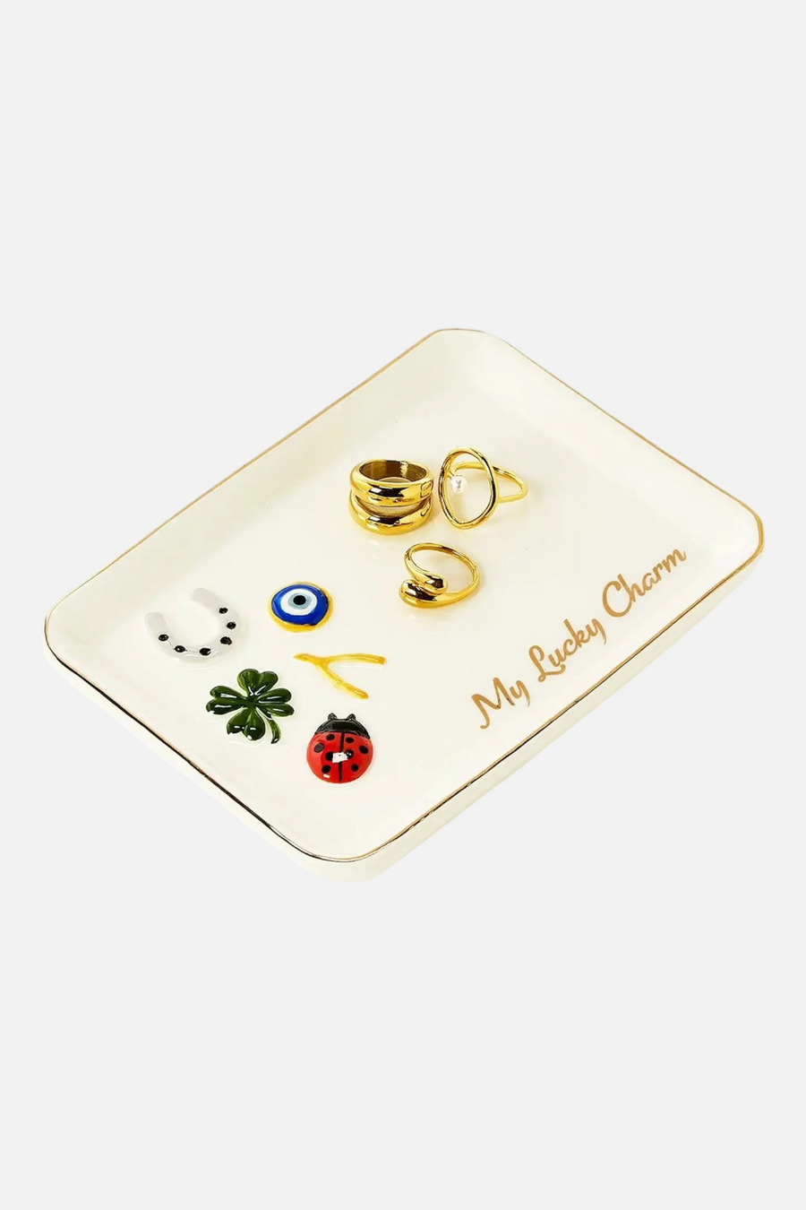 Two's Company Lucky Charm Decorative Tray