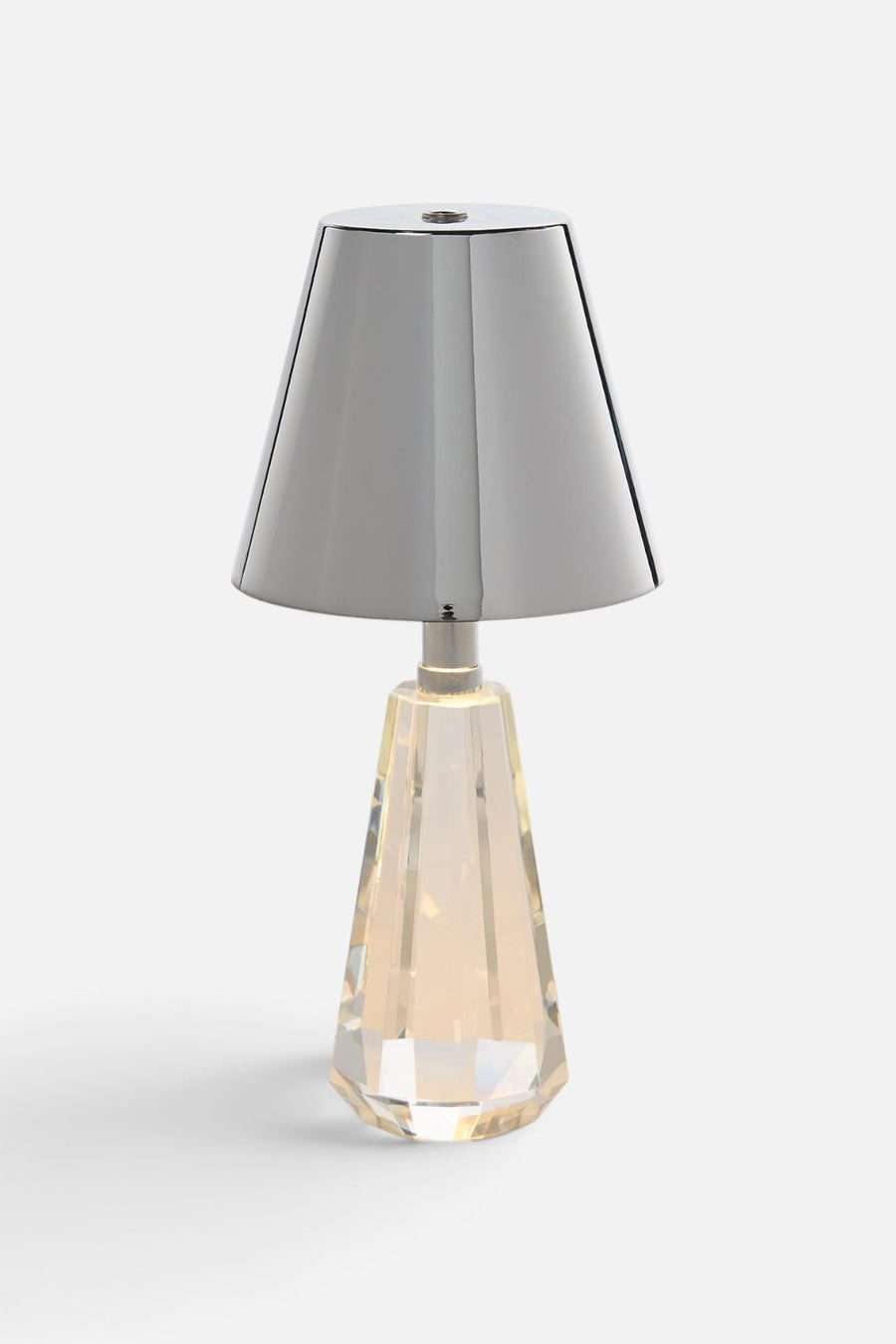 Two's Company Silver Crystal Cordless Lamp