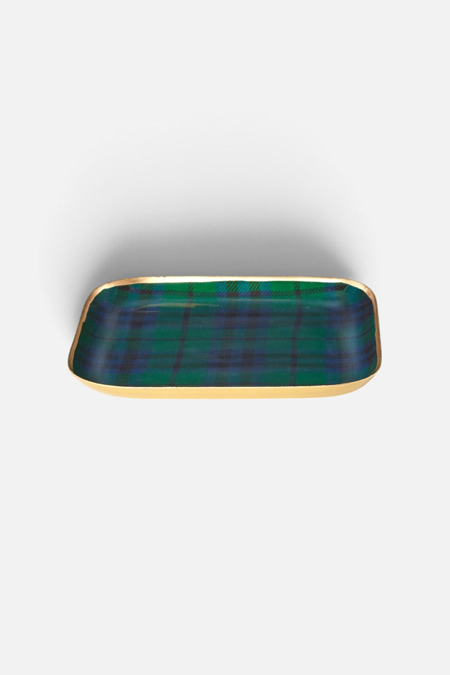 Two's Company Tartan Metal Tray
