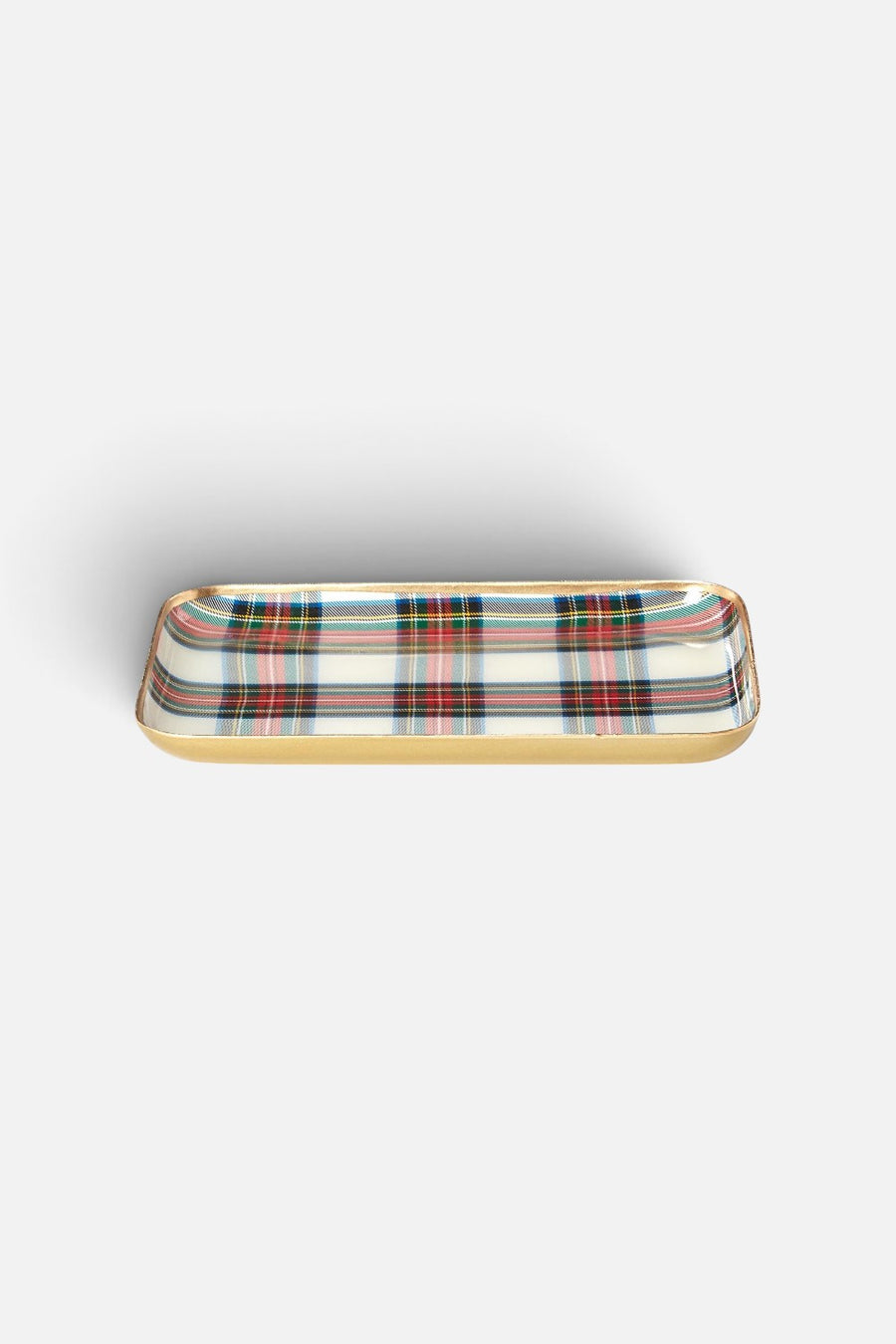 Two's Company Tartan Metal Tray