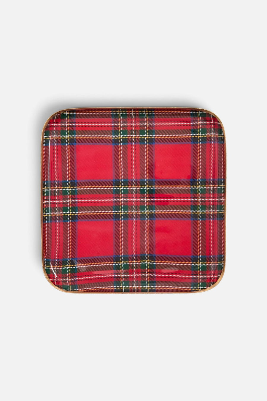 Two's Company Tartan Metal Tray