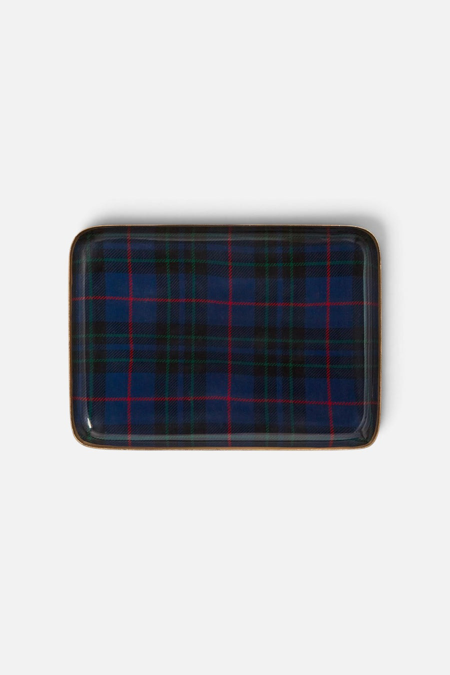 Two's Company Tartan Metal Tray