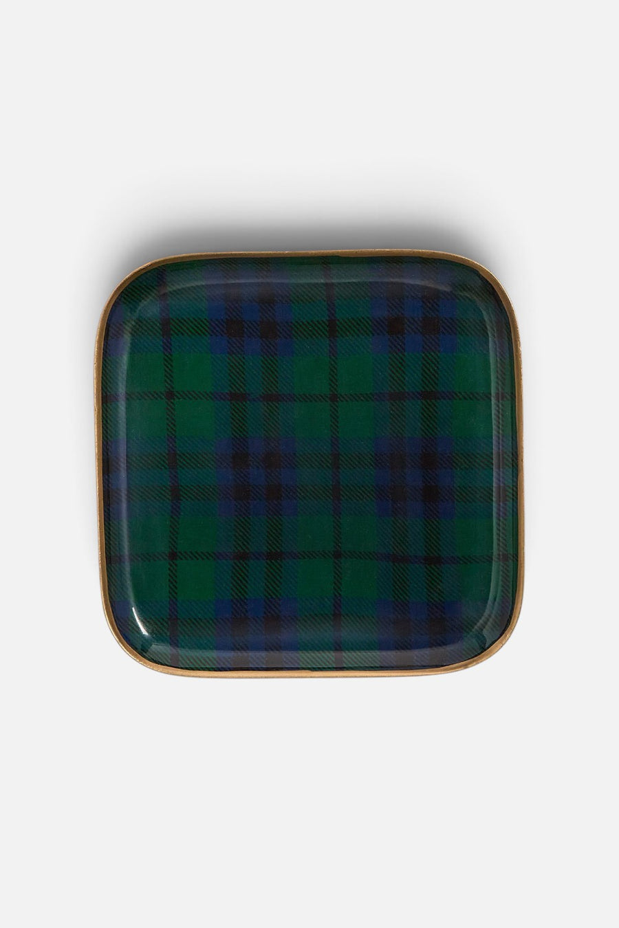 Two's Company Tartan Metal Tray
