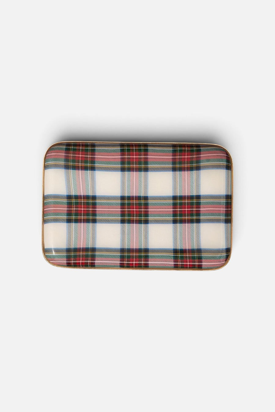Two's Company Tartan Metal Tray