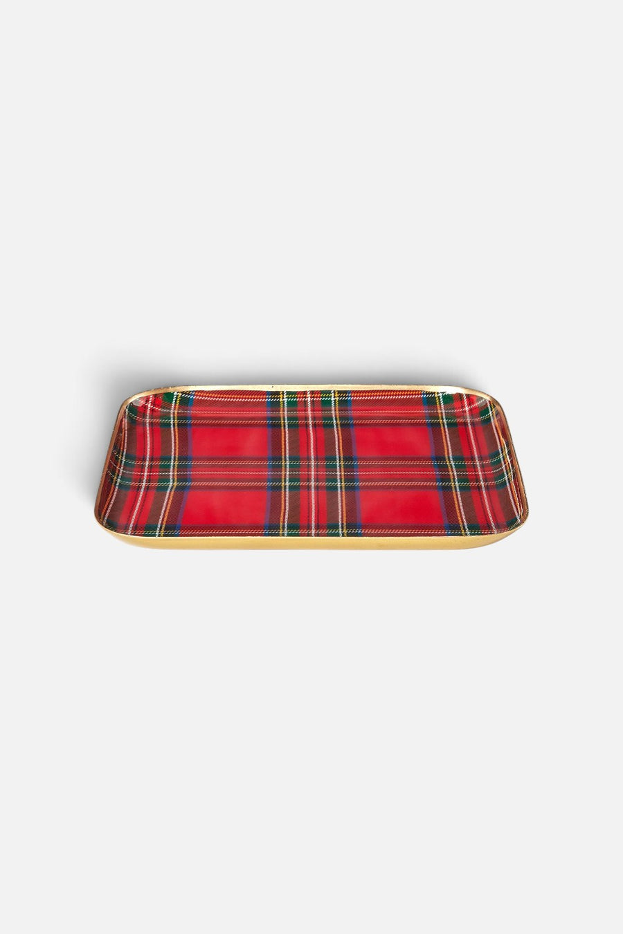 Two's Company Tartan Metal Tray