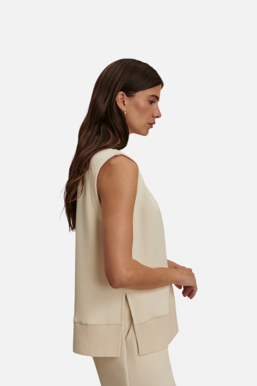 Varley Freida V Neck Tank in Pristine