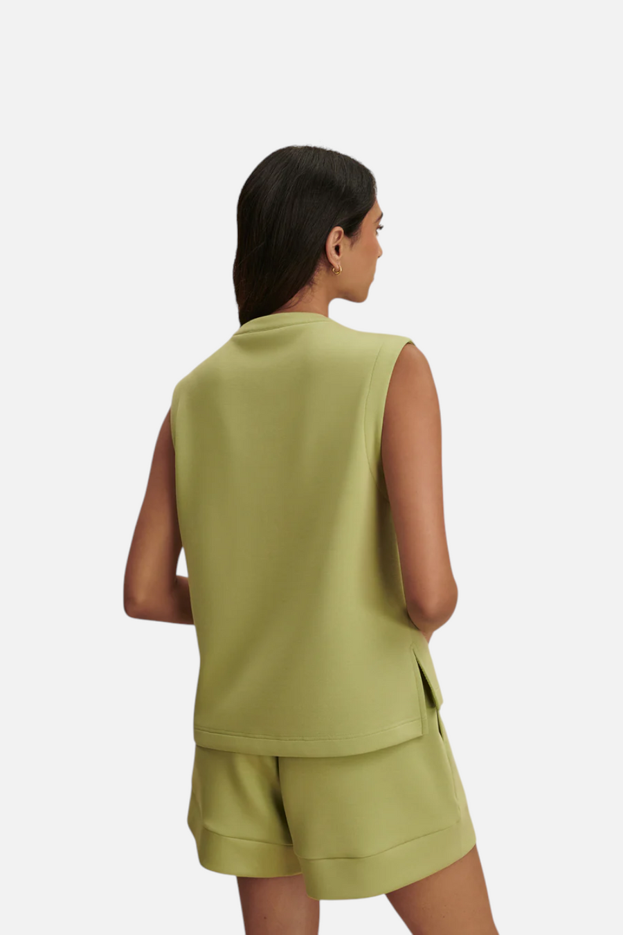Varley Simmons Half-Zip Tank in Fern
