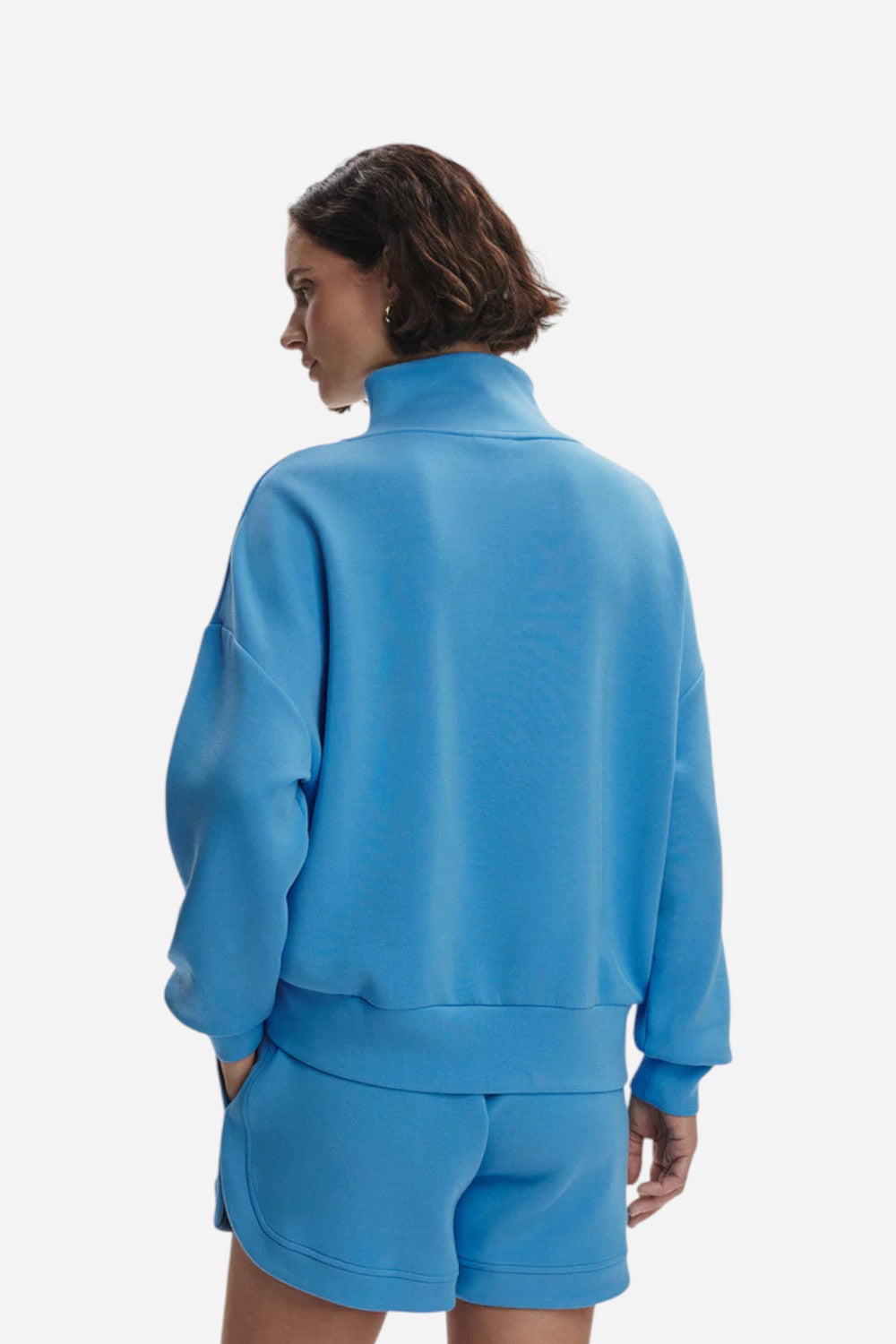 Varley Hawley Half Zip Sweat in Azure Blue – CHROME