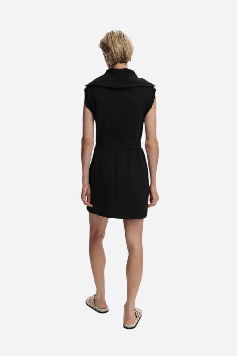 varley black dress Varley Polyanna Half Zip Dress Black / S