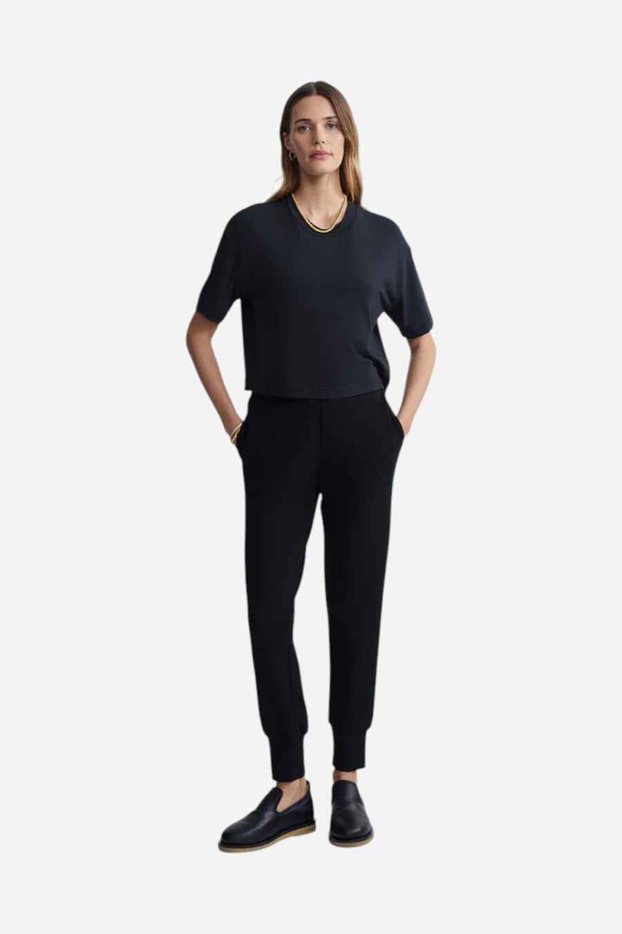 Varley Venice Easy Tee in Black