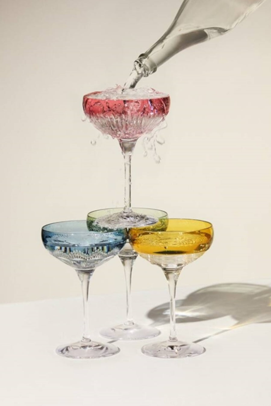 Waterford Mixology Color Coupe, 9oz, Mixed Set of 4