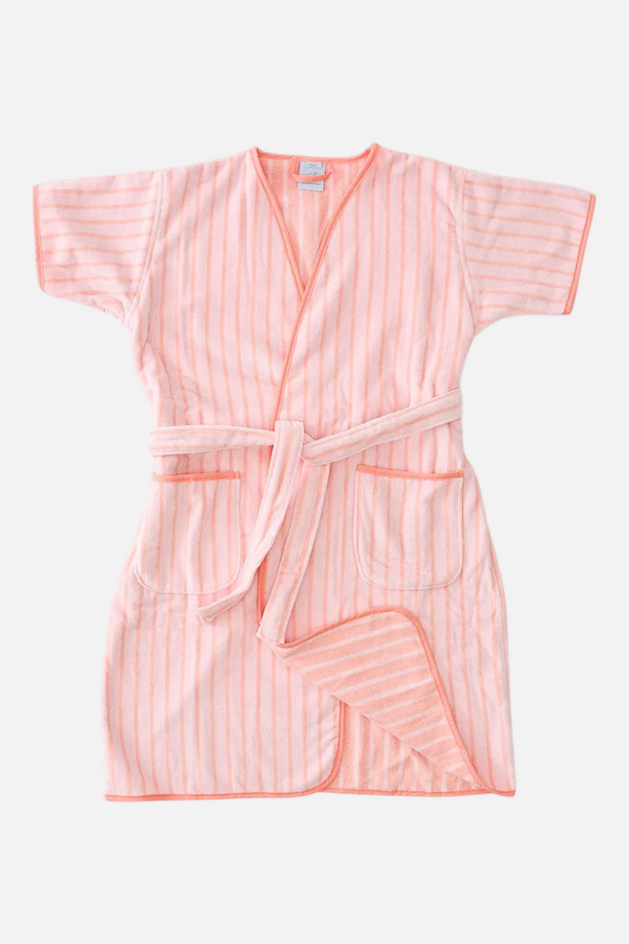 Weezie Short Plush Robe in Coral Parker