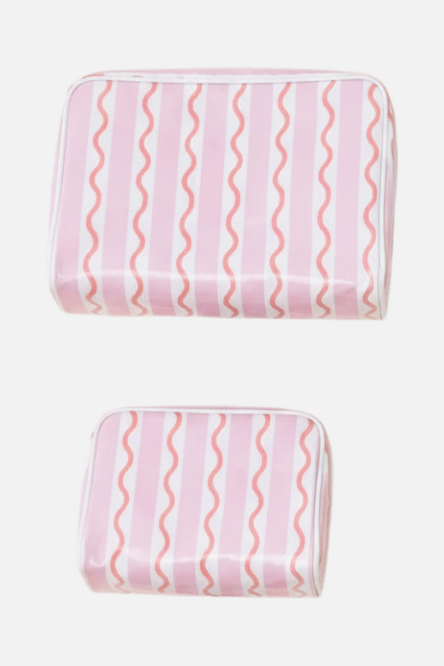 Weezie Toiletry Bag in Coral Squiggle