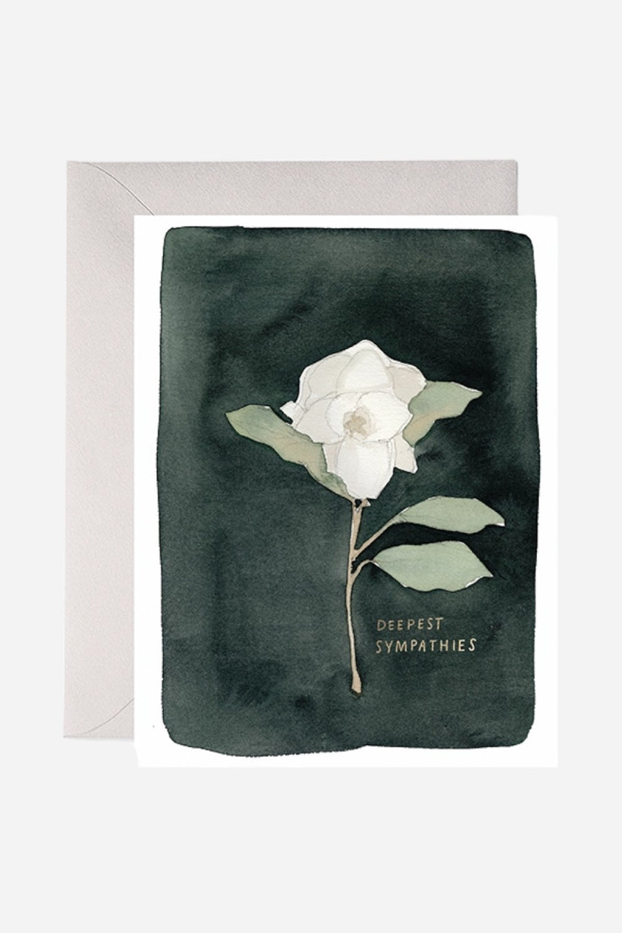 White Flower Sympathy & Condolence Greeting Card