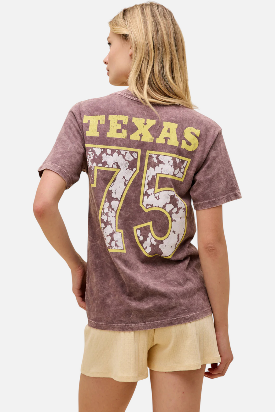 Daydreamer LA Willie Nelson Red Headed Stranger Weekend Tee in Brown Stone Acid Wash